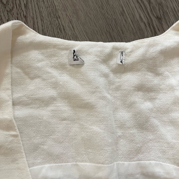 Princess Polly ginger linen blend vest white size 2 - Picture 5 of 8